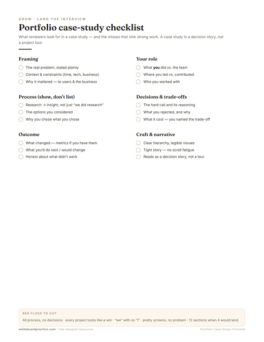 Portfolio Case-Study Checklist preview